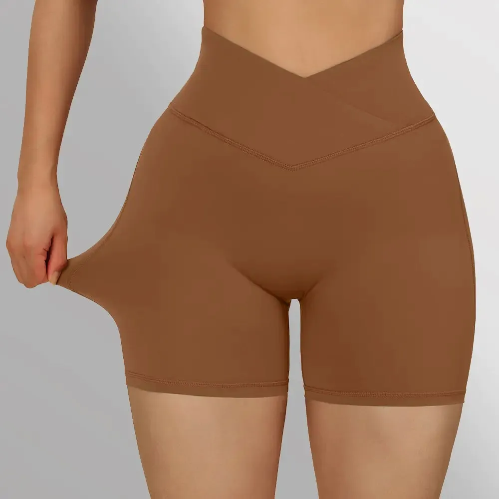 Women's High Waist Workout Seamless Fitness Yoga Shorts