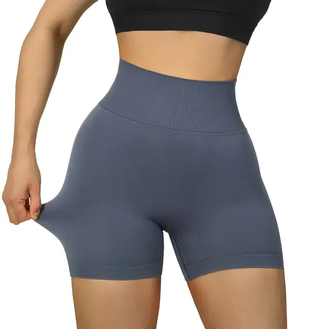 Women's High Waist Workout Seamless Fitness Yoga Shorts