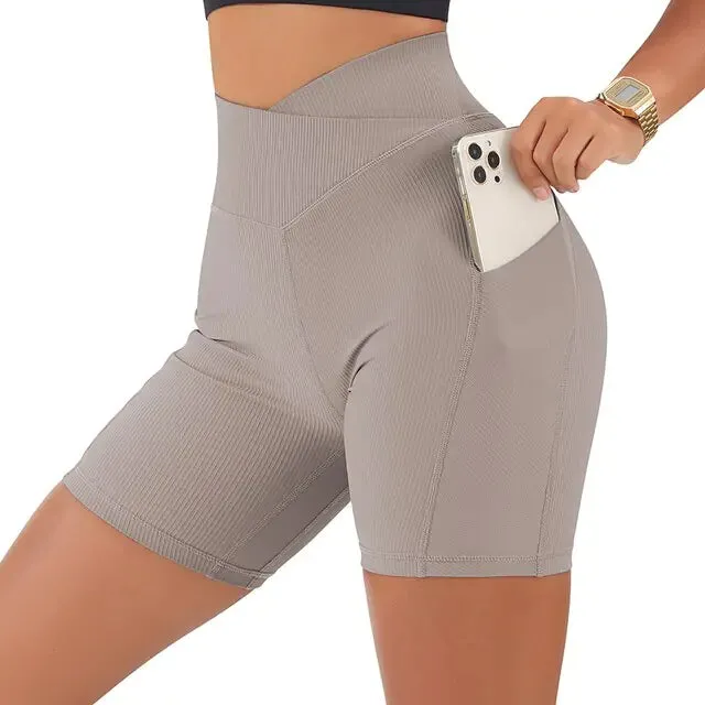 Women's High Waist Workout Seamless Fitness Yoga Shorts