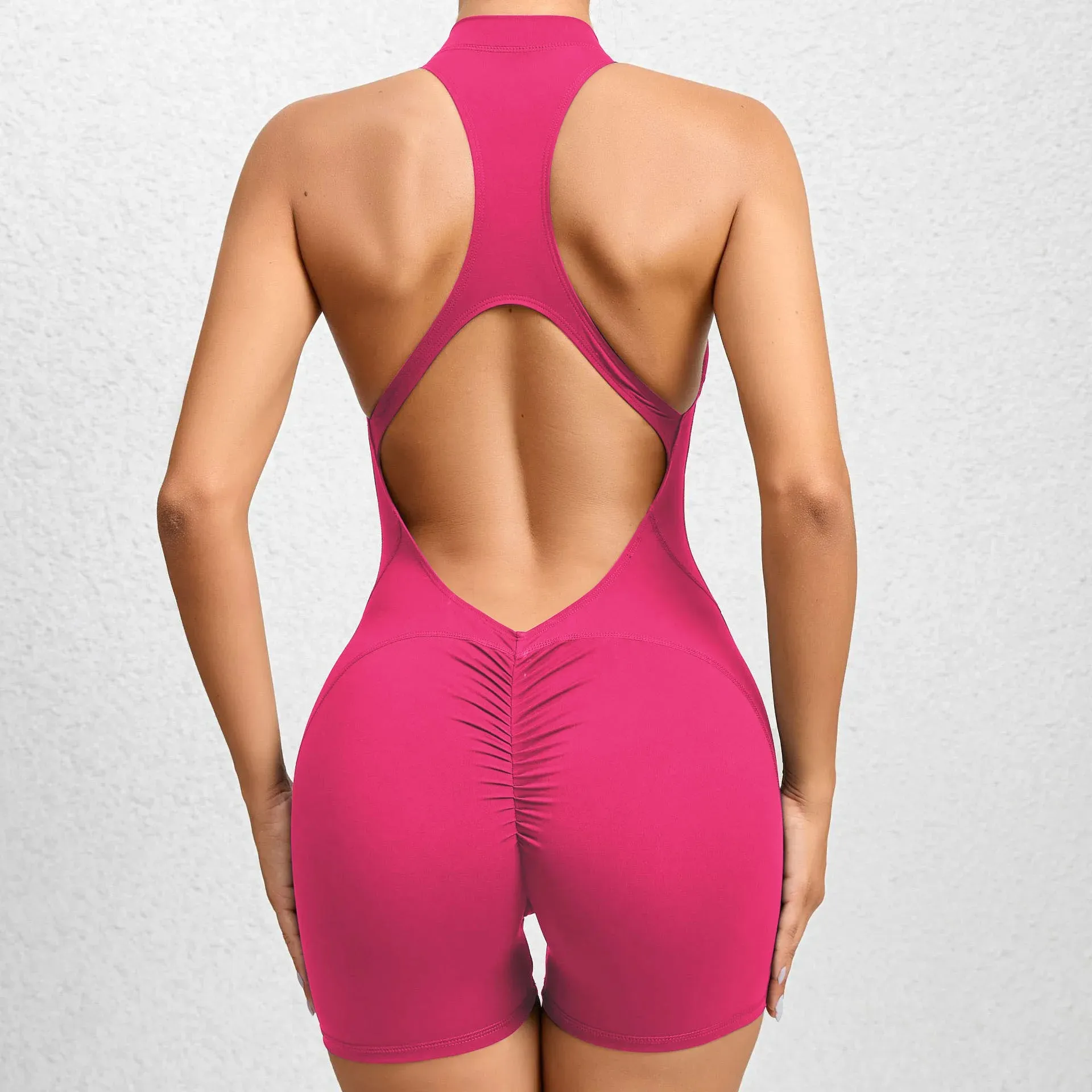 Women's Padded Sports Jumpsuit – One-Piece Yoga & Gym Romper