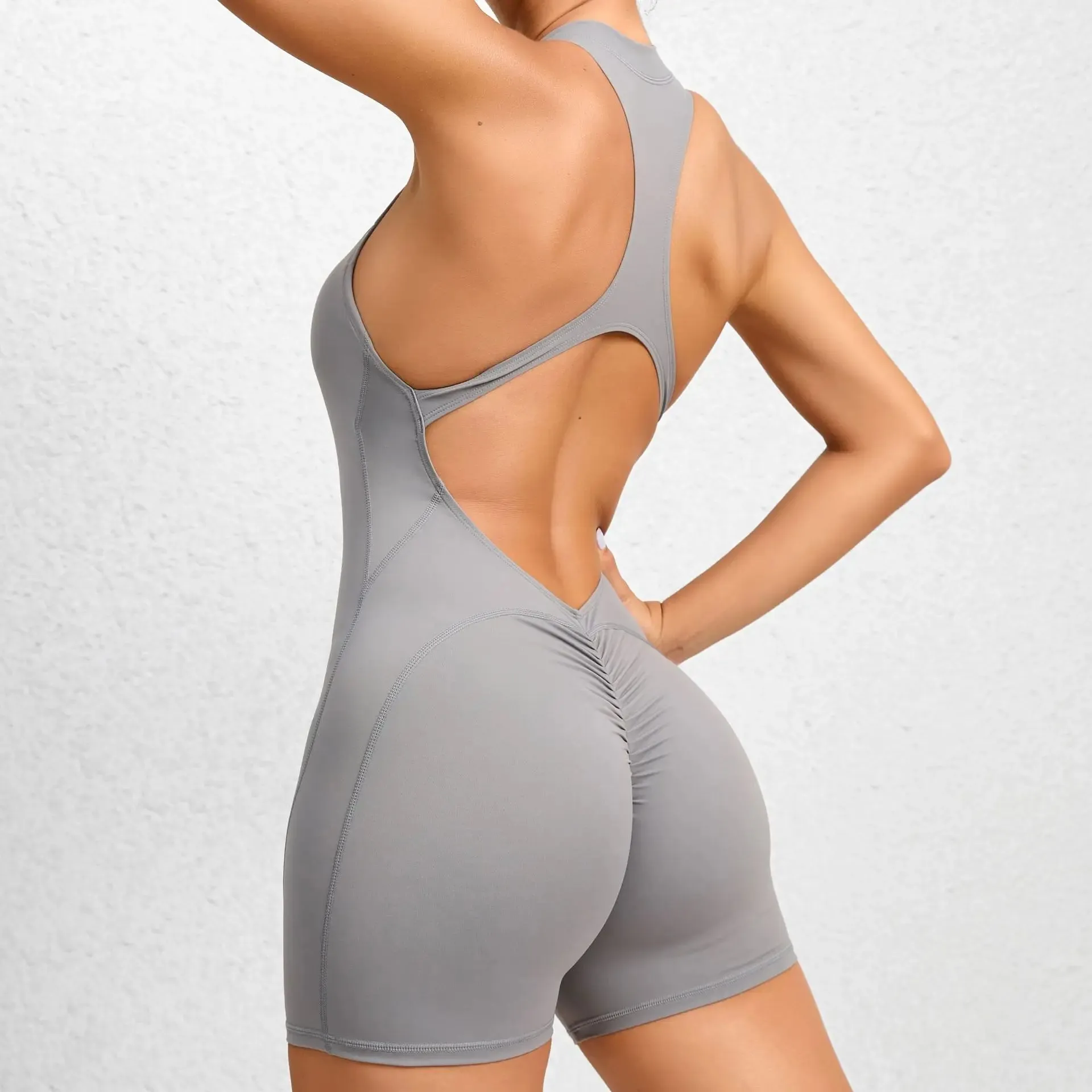 Women's Padded Sports Jumpsuit – One-Piece Yoga & Gym Romper