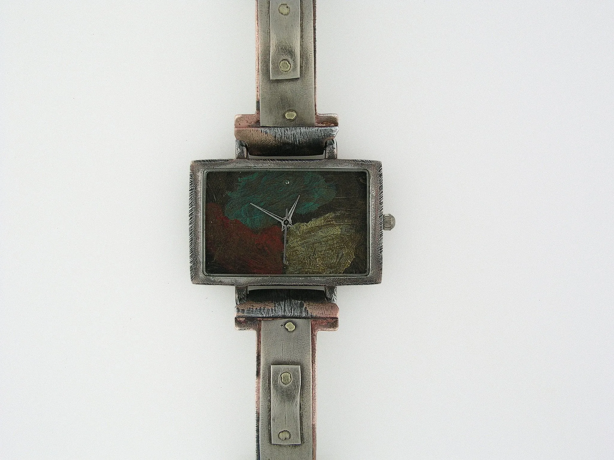 Women's Watch, brass & silver, Multicolor Dial