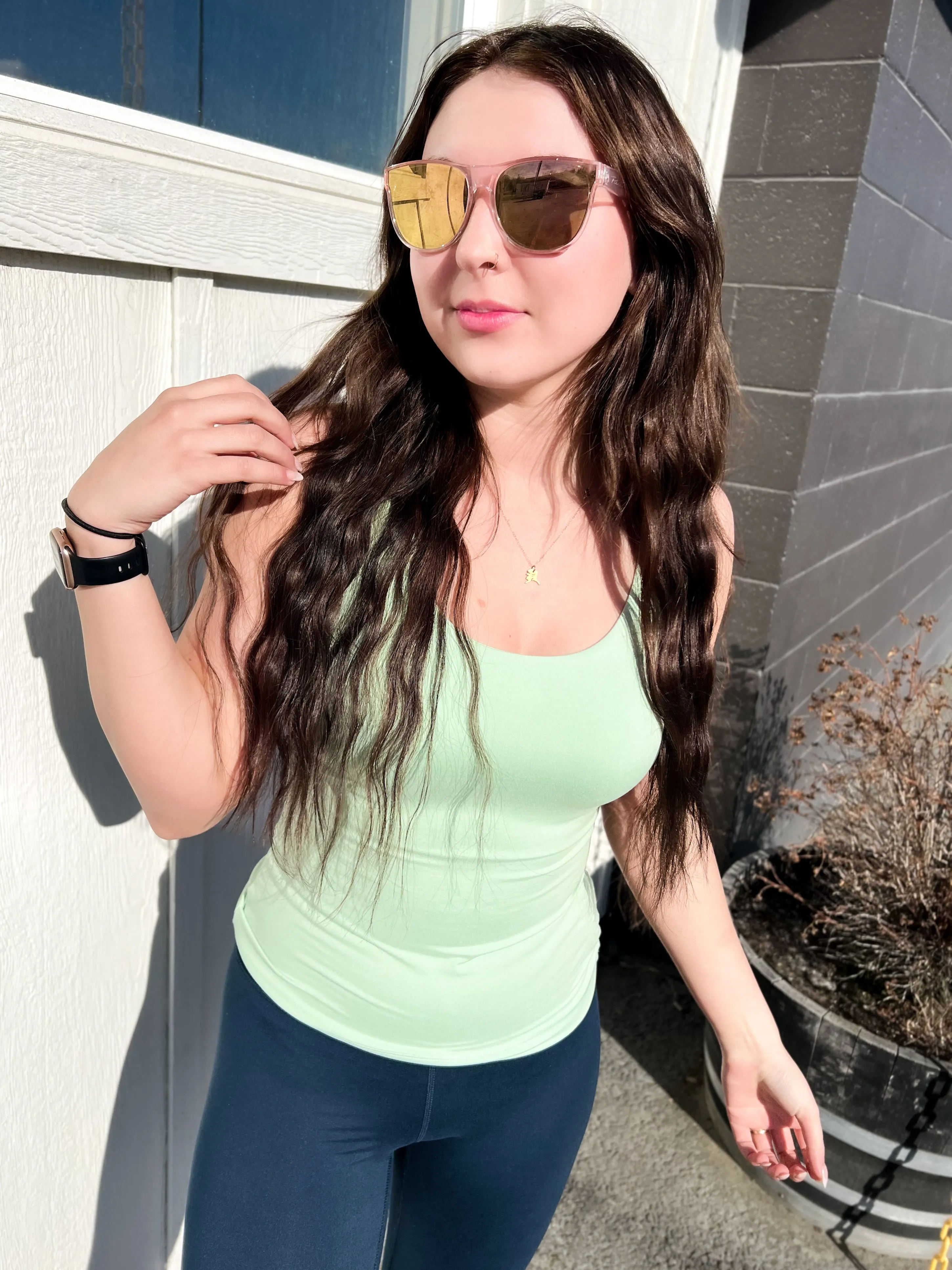 Work For It Tank- Mint Latte