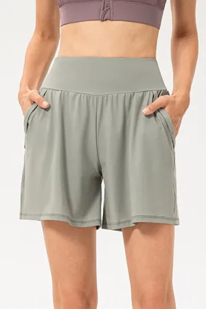 Workout Warrior Pocketed Elastic Waist Athletic Shorts