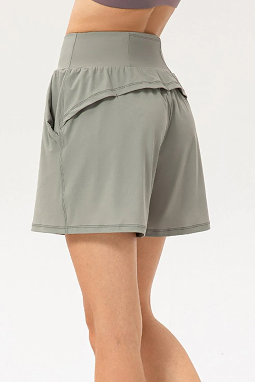 Workout Warrior Pocketed Elastic Waist Athletic Shorts