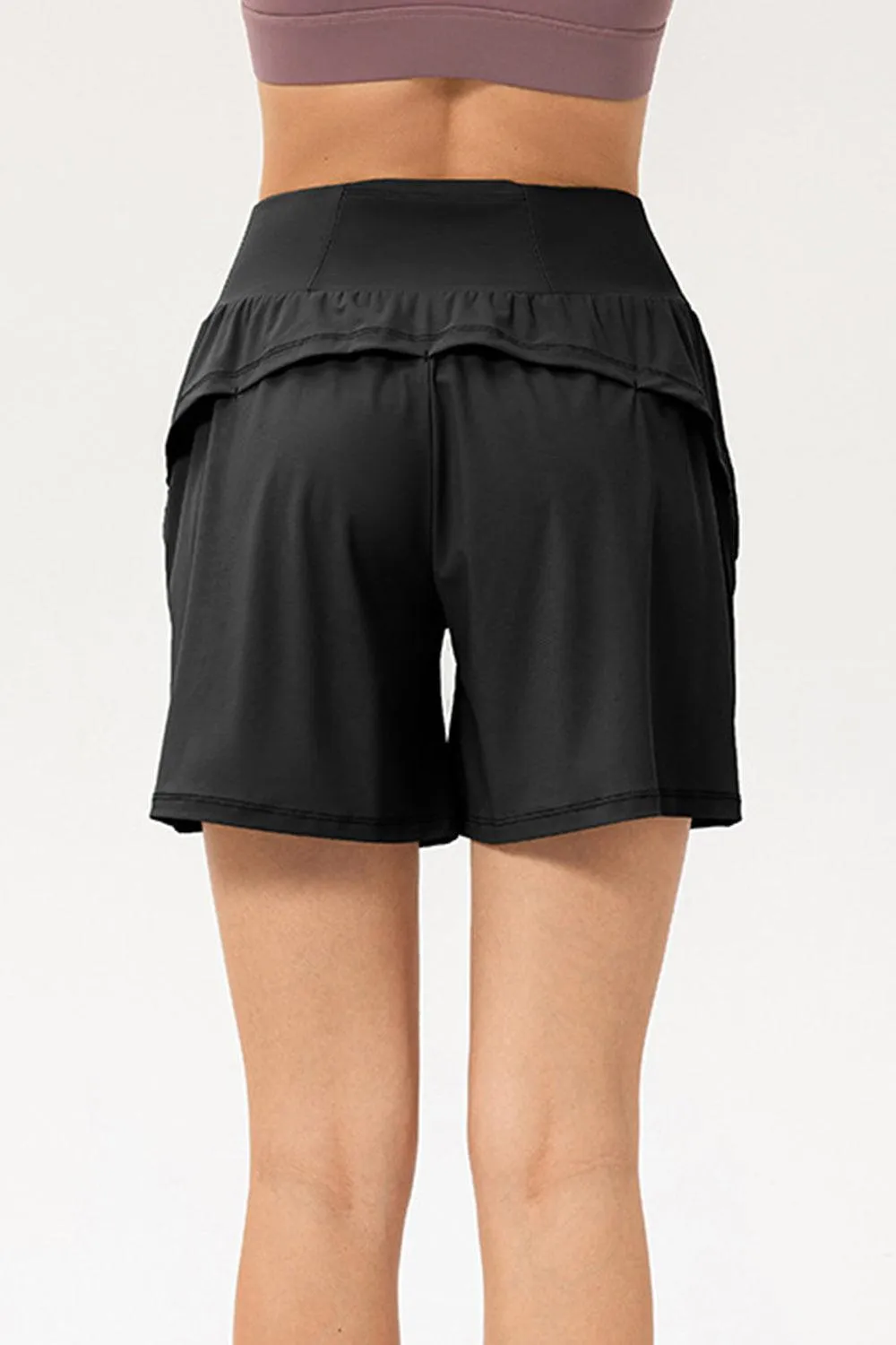 Workout Warrior Pocketed Elastic Waist Athletic Shorts