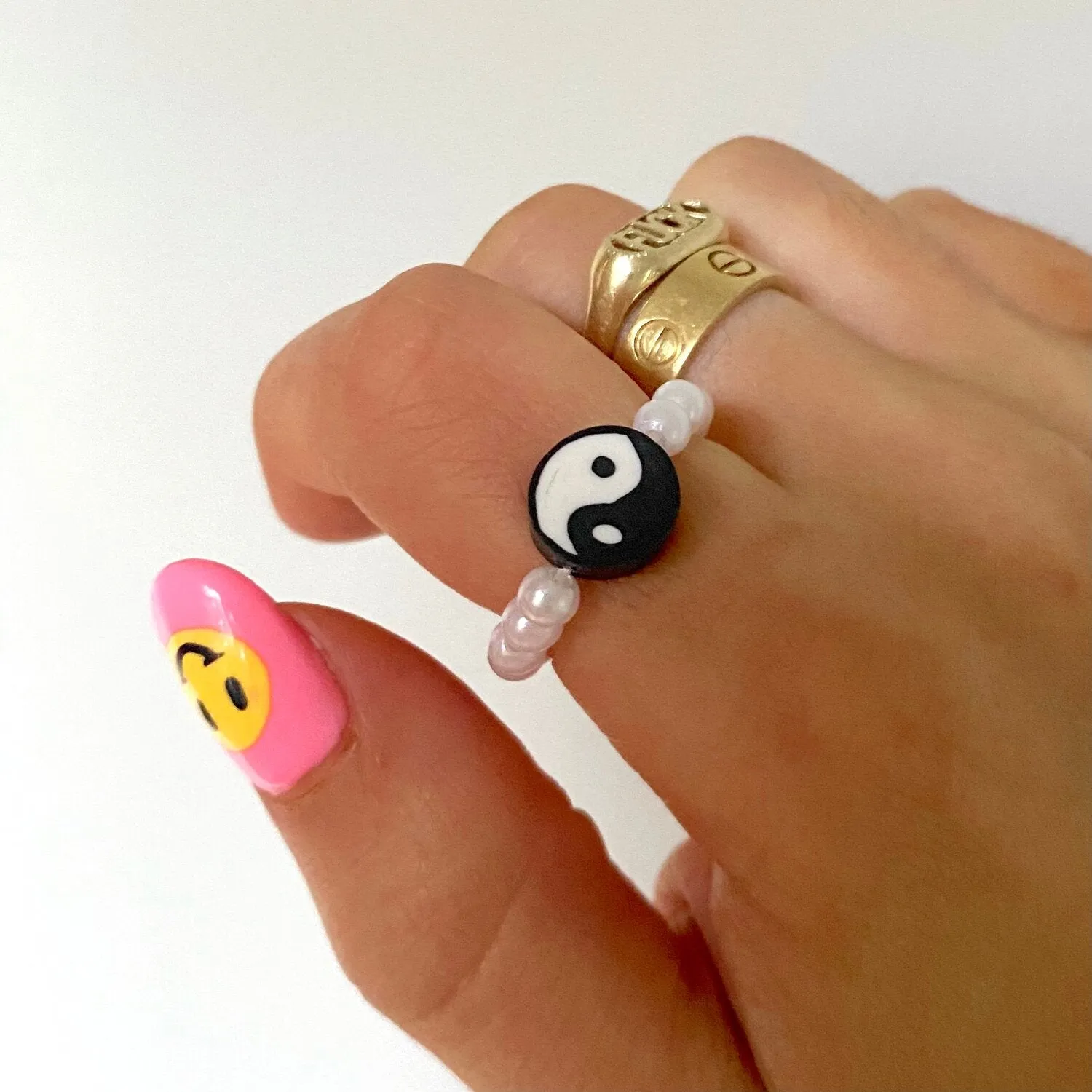 Yin Yang Pearl Ring