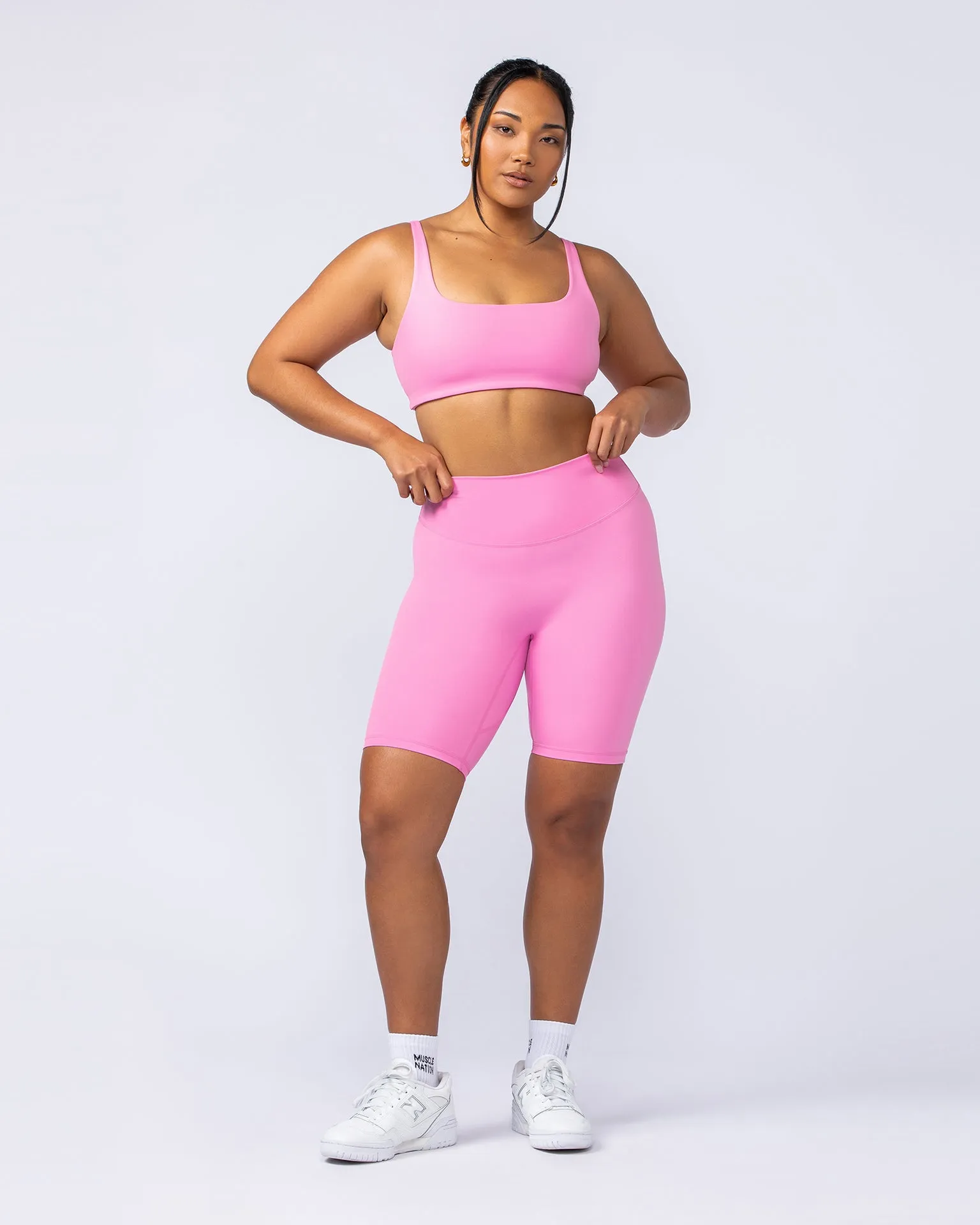 Zero Rise Everyday Referee Length Shorts - Hollywood Pink